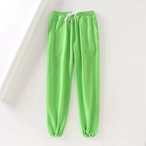 Green casual drawstring Joggers